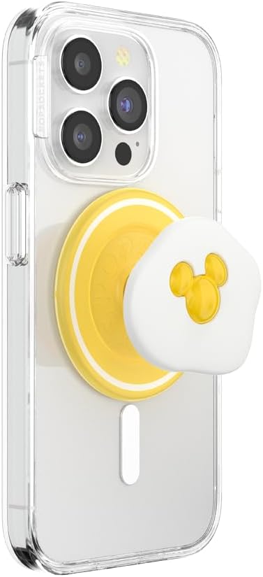 PopSockets Round Phone Grip Compatible with MagSafe, Disney Breakfast Buddies - Sunny Side Up, Adapter Ring Included,