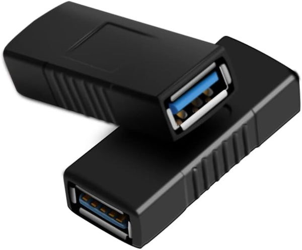 Oxsubor SuperSpeed USB 3.0 Coupler Adapter Type A Female to Female Bridge Extension Connector (2PCS)