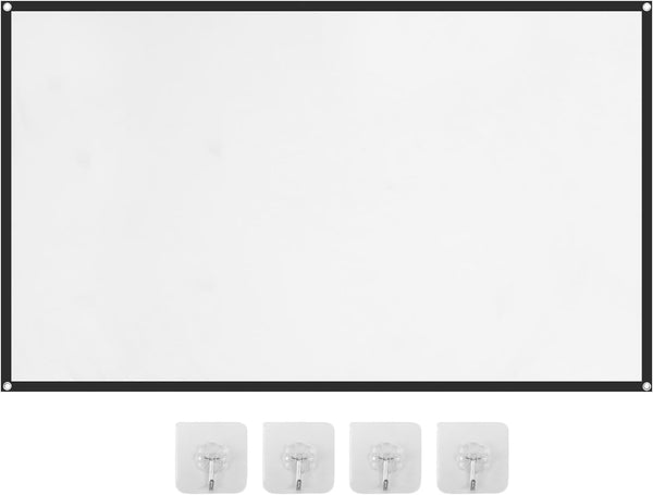Zornaveli Projector Screen, 4K HD Home Movie Projection Screen, 60"|72"|84"|100"|120"|150" Anti-Crease Theater Screens