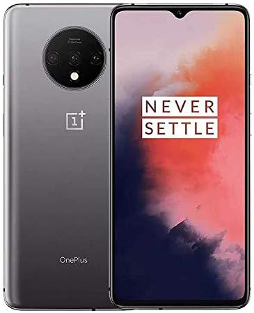 Battery Back Cover + Camera Lens Replacement for OnePlus 7T 6.55inch (Frosted Silver)