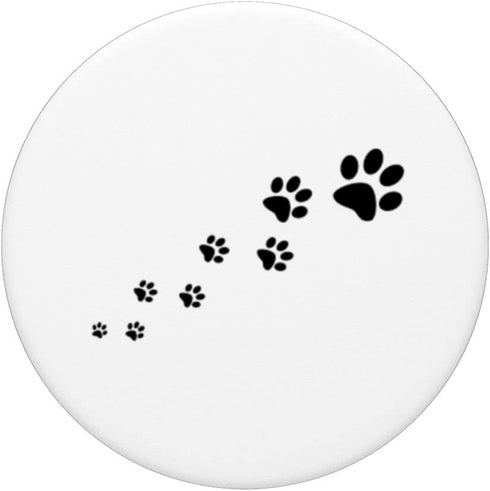 Dog Paw Trail Puppy Paws Dog Lover PopSockets PopGrip - W Swappable PopGrip
