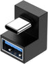 xiwai 180 Degree Up & Down Angled Type-C USB-C OTG to USB 3.0 Female Extension Adapter for Cell Phones and Tablets