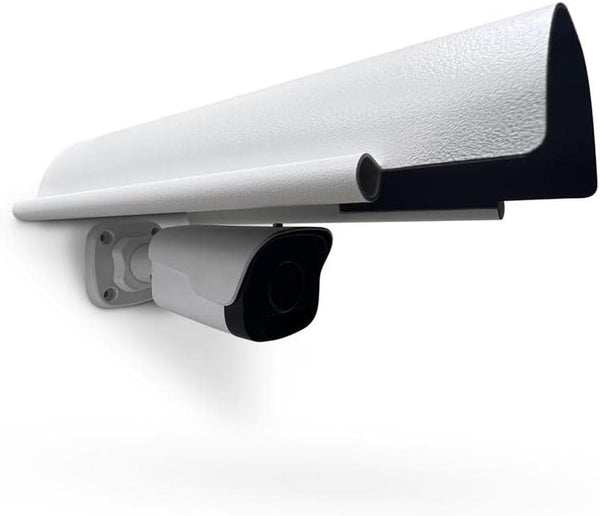 KENUCO Sun Rain Shade Cover for Outdoor Security Cameras, Aluminum Alloy - White