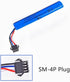 CBB 7.4V 600mAh 1450cell Li-ion Battery with SM-4P Plug and USB Charger for Gel Water Blaster Airsoft Guns