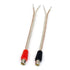 2-Pack RCA Female to Speaker Wire Adapter Cable, 5.5-inch/14cm - Black/Red, Audio Video Conversion for Amplifiers and Audio Receivers