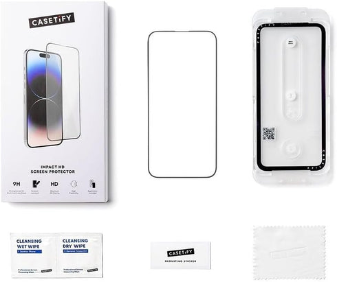 CASETiFY Impact HD Screen Protector for iPhone 15 Plus, Strengthened 9H Aluminosilicate Glass, Applicator Included