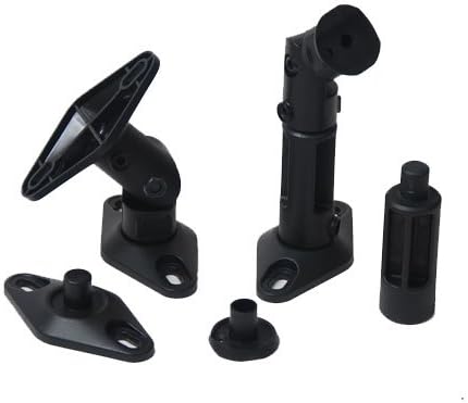 VideoSecu 2 Satellite Speaker Wall Ceiling Mounts Brackets 1EH (Black, 2 Pack)
