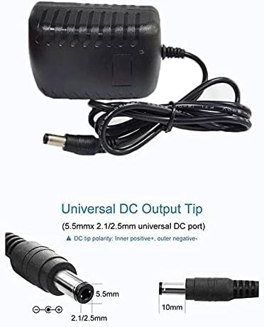 12V 2A Power Adapter Supply, AC 100-240V to DC 12V Transformer Charger for CCTV Camera, Black, 8x5x3.3 cm