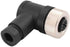 Power Connectors M12 5 Pin Angled Female Socket, Waterproof Screw Assembly Plug