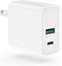 USB C Wall Charger PD 20W, Dual Port Power Delivery Fast Charge Block Plug Adapter for iPhone 15/14/13/12/11/Pro Max,