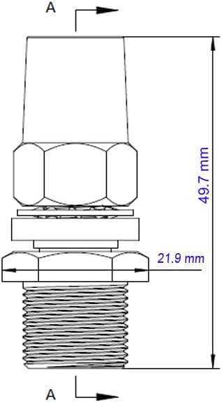 Double Groove Antenna Mirror Mount, CB Radio Antenna Mount with SO239 Stud