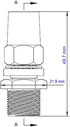 Double Groove Antenna Mirror Mount, CB Radio Antenna Mount with SO239 Stud