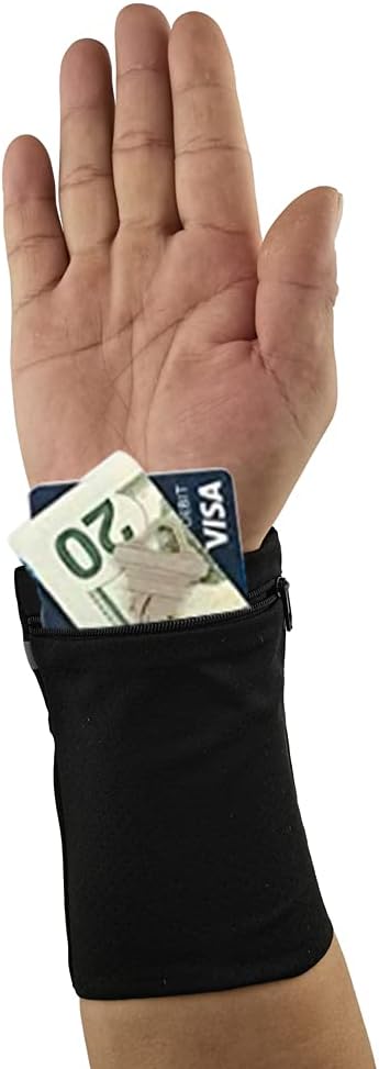 NC AMABAZR Premium Wrist Wallet, Cell Phone Holder with Zipper Storage Band for Travel, Outdoor Sports Running