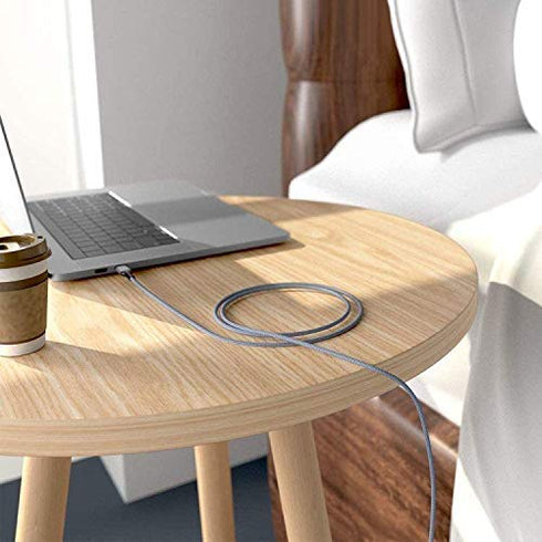 15FT Braided USB C to USB C Cable 100W, Fast Charging for Samsung Galaxy S21/S20, Note 10/20, MacBook Pro/Air, Google