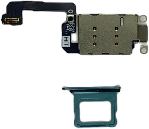 Dual Sim Reader and Sim Tray Compatible with iPhone 16 Green