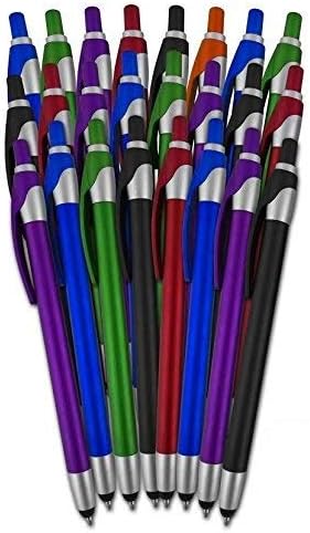 Stylus for Touch Screens with Ball Point Pen, Universal for Phones, iPads, Tablets, iPhone, Samsung Galaxy, Assorted