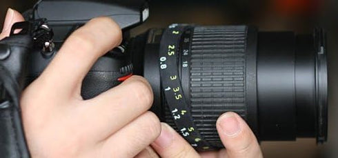 Photographer's Wristband Set to Stop Lens Zoom Creep (Aperture+Focus+Focal Length)