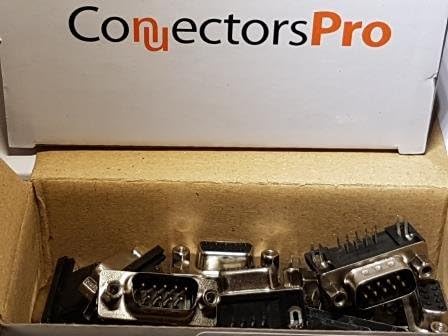 Connectors Pro Db9 Male Right Angle PCB Mount Connector, 90 Degree D-Sub, 10-Pack by PC Accessories