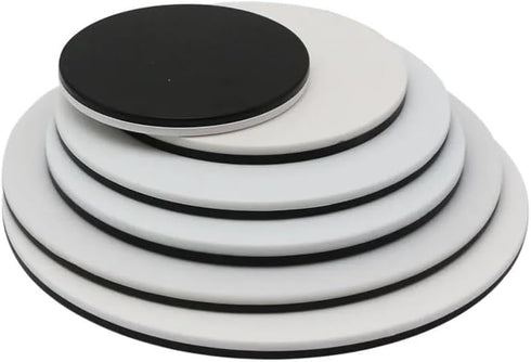 1pc Stereo Microscope Working Board - Round Plastic Plate Diameter 60mm 95mm 100mm (Color: 95mm Black White)