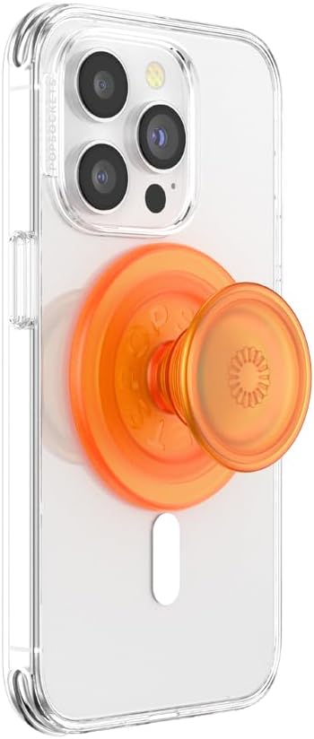 PopSockets Phone Grip Compatible with MagSafe, Phone Holder - Into The Woods, Orange Zest, Wireless Charging Compatible