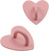 12Pcs Phone Charm Hook Adhesive Metal Phone Finger Grip Hook, Cell Phone Ring Holder Stand for DIY Accessories (Pink,