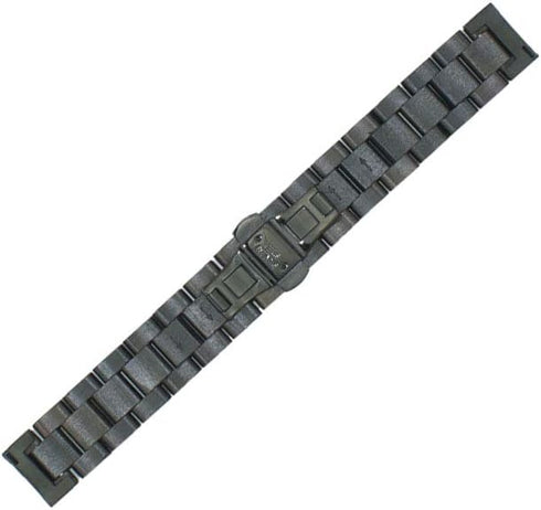Band 20mm Compatible with Samsung Galaxy Watch, Natural Wooden Stainless Steel Link Bracelet Strap for 40/42/44mm