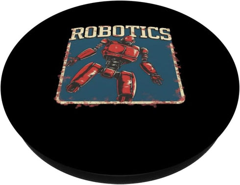 Robot Robotics Engineer Retro Vintage Robotics PopSockets Standard PopGrip