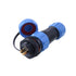 SP13 Aviation Connector M13 Male Plug + Circular Female Socket, Outdoor Waterproof IP68 Plastic Connectors with Cap, 5