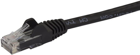 1ft CAT6 6 -250Mhz 100W RJ45 (N6PATCH1BK) StarTech Ethernet Cable - Black CAT Gigabit Ethernet Wire PoE UTP Network