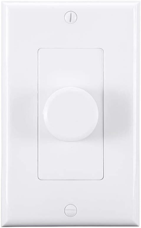 Monoprice 70 Volt Rotary in-Wall Inline Speaker Volume Control, 50-Watt, Supports 12 AWG and 70 Volt Music Systems