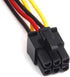 4-Pin Molex to 6-Pin PCI-Express Adapter Power Cables, 4-Pin Male to 6-Pin PCI-Express Female Graphics Card Cable