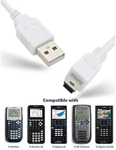USB Charging Cable for TI-84 Plus CE, TI-Nspire CX/CX CAS Graphing Calculators, PC Charger Cord.