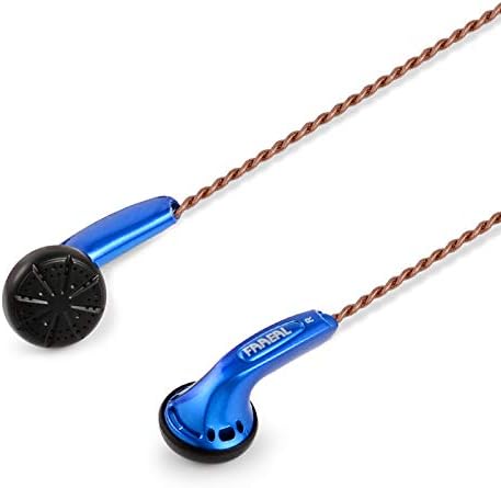 FAAEAL Headphones Iris 2.0 Without Mic Version,Wired Earphones with 3.5mm Plug,Durable Wired Ear Buds with Dynamic Crystal Clear Sound,Good Bass Earbuds,for Smartphones/PC/Tablet and More (Blue)