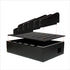 Prosumer's Choice Black Family Charging Station, 5 Device Organizer Charger for Smartphones and Tablets, Wooden Rack