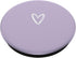 White Light Pastel Purple Minimalist Heart PopSockets Standard PopGrip