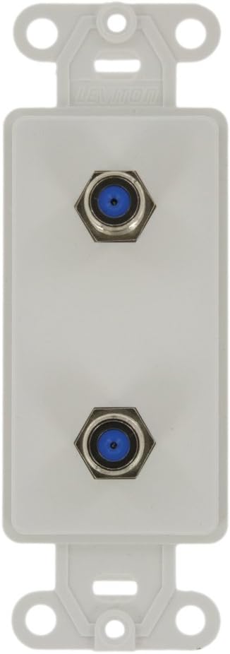 Leviton CATV Video Decora Insert Flush Mount Jack, 40682-W, White