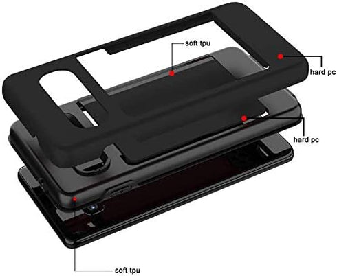 Asuwish Phone Case for Samsung Galaxy S10e with Tempered Glass Screen Protector and Card Holder Slot