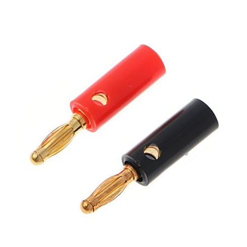 VizGiz 10 Pack Banana Plugs Replacement Screw On Type Banana Speaker Plug Connectors Audio Jack for Speaker Wire Wall