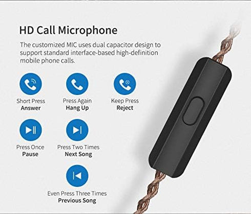 KZ ZSN Pro Dual Drivers 1BA 1DD in Ear Earphones - HiFi Power Bass Earbuds with Detachable Cable for Audiophile