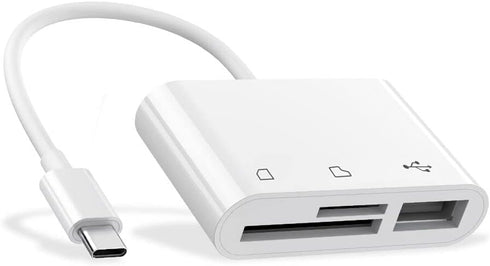 RayCue USB C to Micro SD TF Memory Card Reader, 3-in-1 Adapter Compatible with iPhone 15, iPad Pro, MacBook Pro/Air,