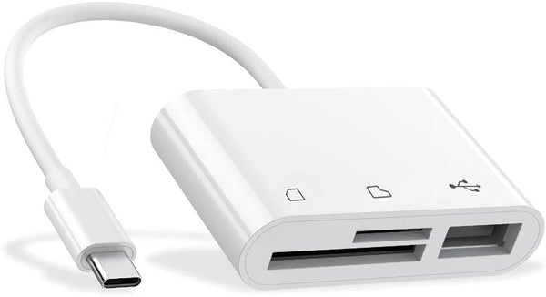 RayCue USB C to Micro SD TF Memory Card Reader, 3-in-1 Adapter Compatible with iPhone 15, iPad Pro, MacBook Pro/Air,