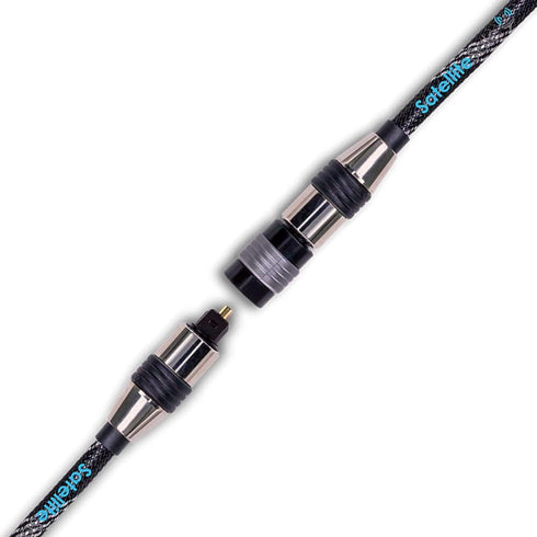 SatelliteSale Digital Toslink SPDIF Optical Female to Female Coupler, PVC Black Adapter