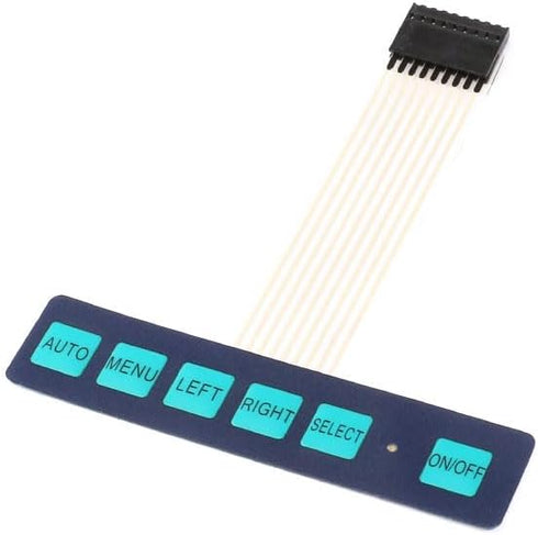 3Pcs 1x6 Matrix Array Membrane Switch Keypad, 104*24mm, 6 Keys with LED Light