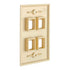 Cmple 4 Port Keystone Wall Plate - 1 Gang Standard Size Ethernet Wall Plate Keystone Jack Insert - Ivory