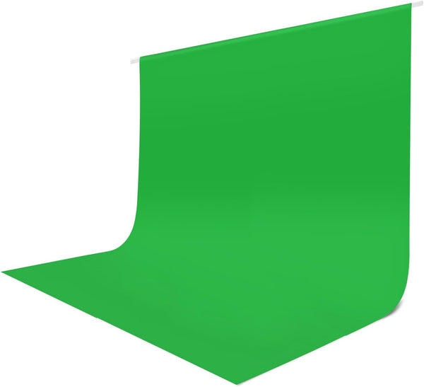 JINSUI Green Screen Backdrop 10x10 ft, Chroma Key Greenscreen Background for Streaming Zoom,