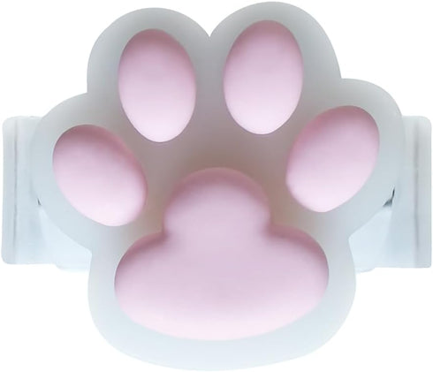Clamp-Type Pink Paw Shape Phone Grip Slide for Phones and Cases - Cute Sliding Cat Paw Holder, Kawaii Large 3D Dog Paw