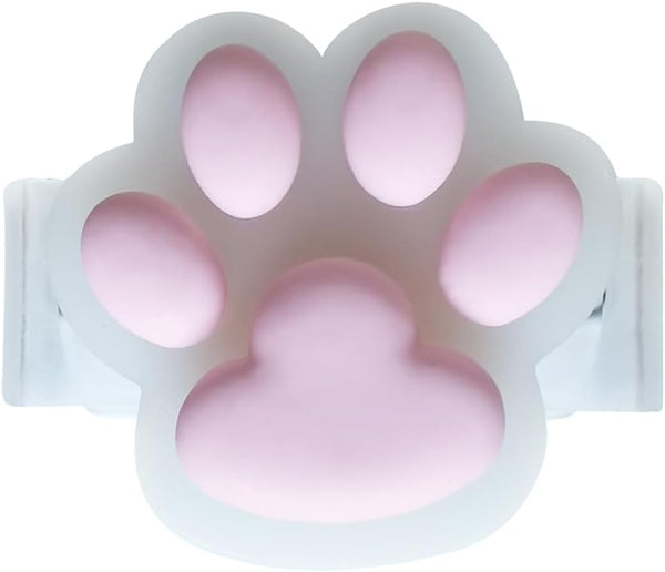 Clamp-Type Pink Paw Shape Phone Grip Slide for Phones and Cases - Cute Sliding Cat Paw Holder, Kawaii Large 3D Dog Paw
