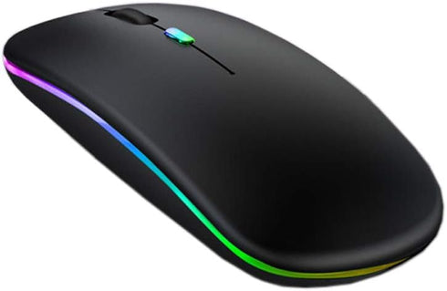 S & E TEACHER'S EDITION LED Wireless Mouse, Matte Black, Slim Rechargeable Wireless Silent Mouse, 2.4G Portable USB