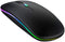 S & E TEACHER'S EDITION LED Wireless Mouse, Matte Black, Slim Rechargeable Wireless Silent Mouse, 2.4G Portable USB
