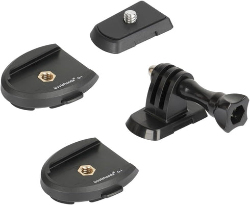 koolehaoda Quick Release Plate Adapter, Action Camera Accessories 2-Pack for GoPro, Selfie Stick, Tripod, and More